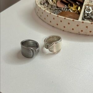 Elegant Silver Spoon Rings